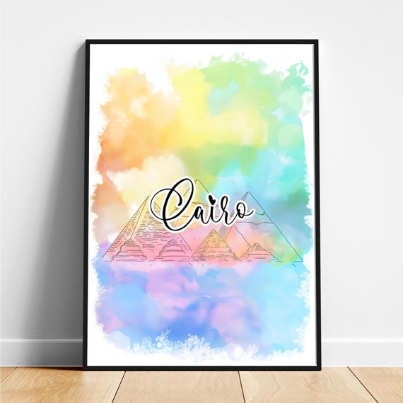 Cairo Travel Print Egypt Poster Modern