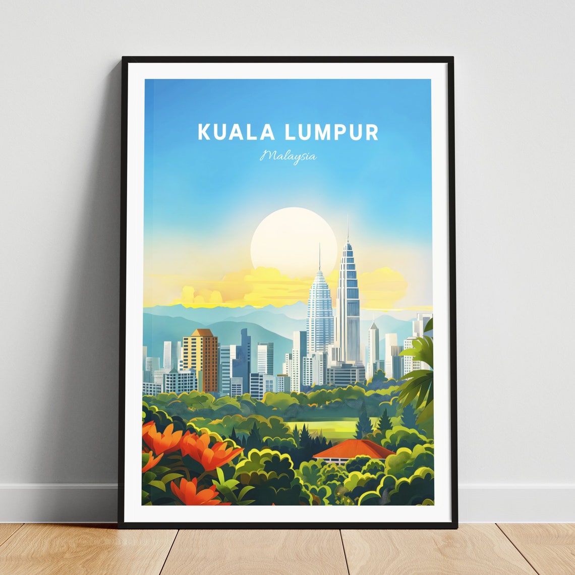 Kuala Lumpur Malaysia Hidden Canyon Waterfall Rainforest Poster