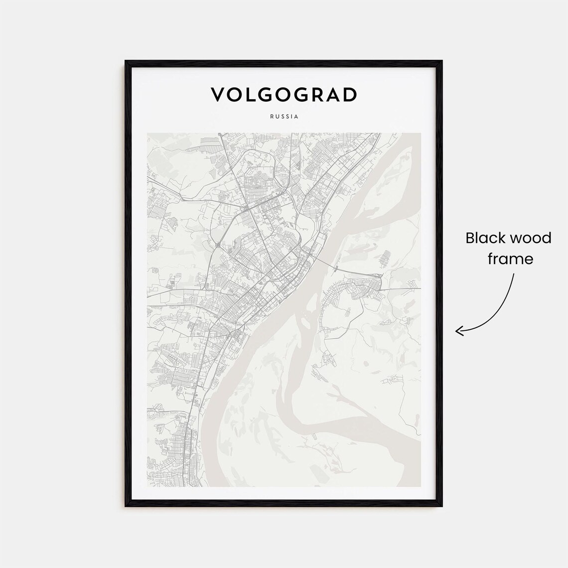 Volgograd Russia Elegant Minimalist City Street Map Poster Gift - Image 3