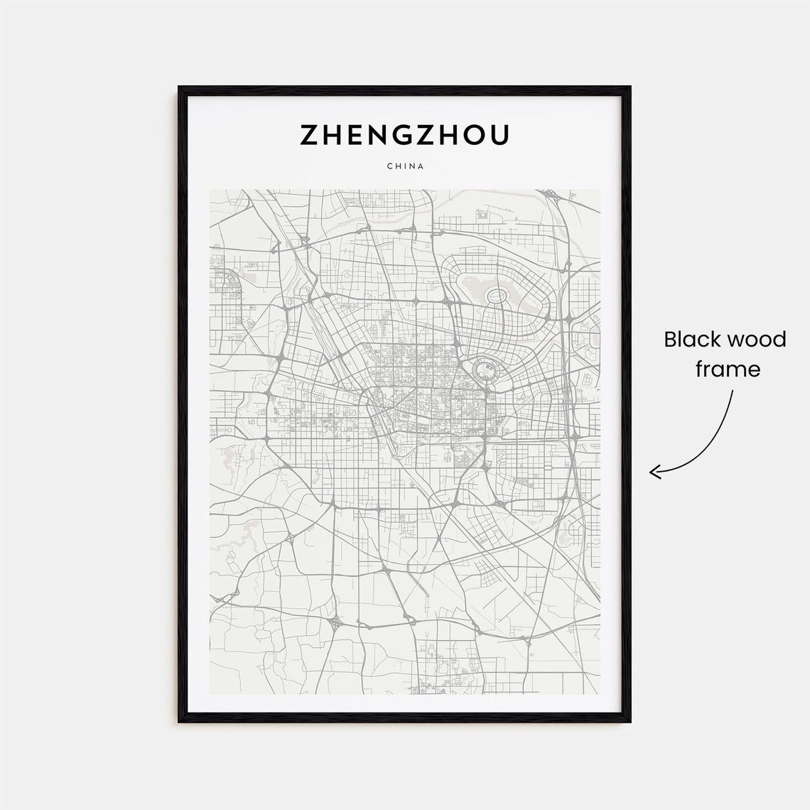 Zhengzhou Map Poster Zhengzhou Map Print Zhengzhou Personalized Map Art Zhengzhou Wall Art Zhengzhou Travel Poster Travel Gift - Image 3