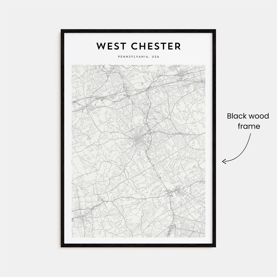 West Chester Personalized Map Art, Pennsylvania Travel Poster - Image 3