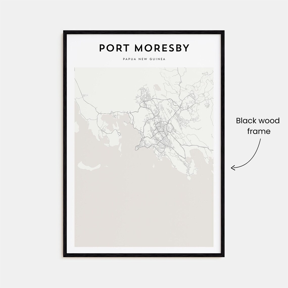 Port Moresby Papua New Guinea Minimalist City Map Street Art Poster - Image 3