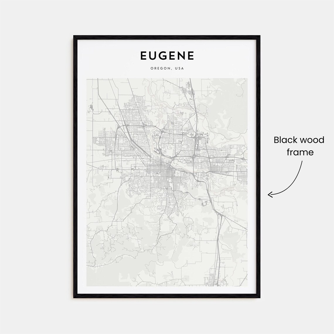 Eugene Personalized Map Art, Travel Poster - Image 3