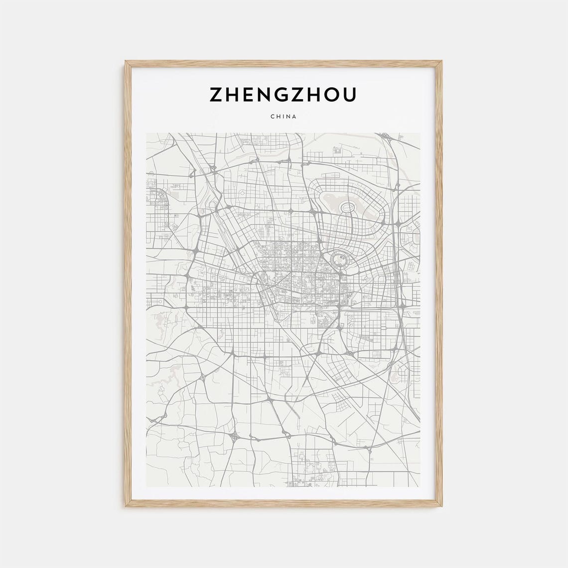 Zhengzhou Map Poster Zhengzhou Map Print Zhengzhou Personalized Map Art Zhengzhou Wall Art Zhengzhou Travel Poster Travel Gift