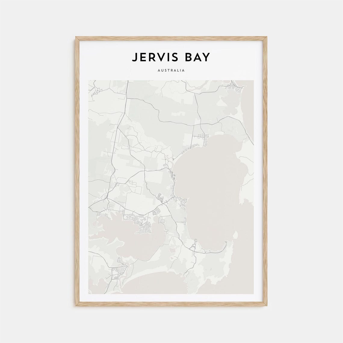 Jervis Bay Australia Minimalist Coastal City Map Line Art Poster