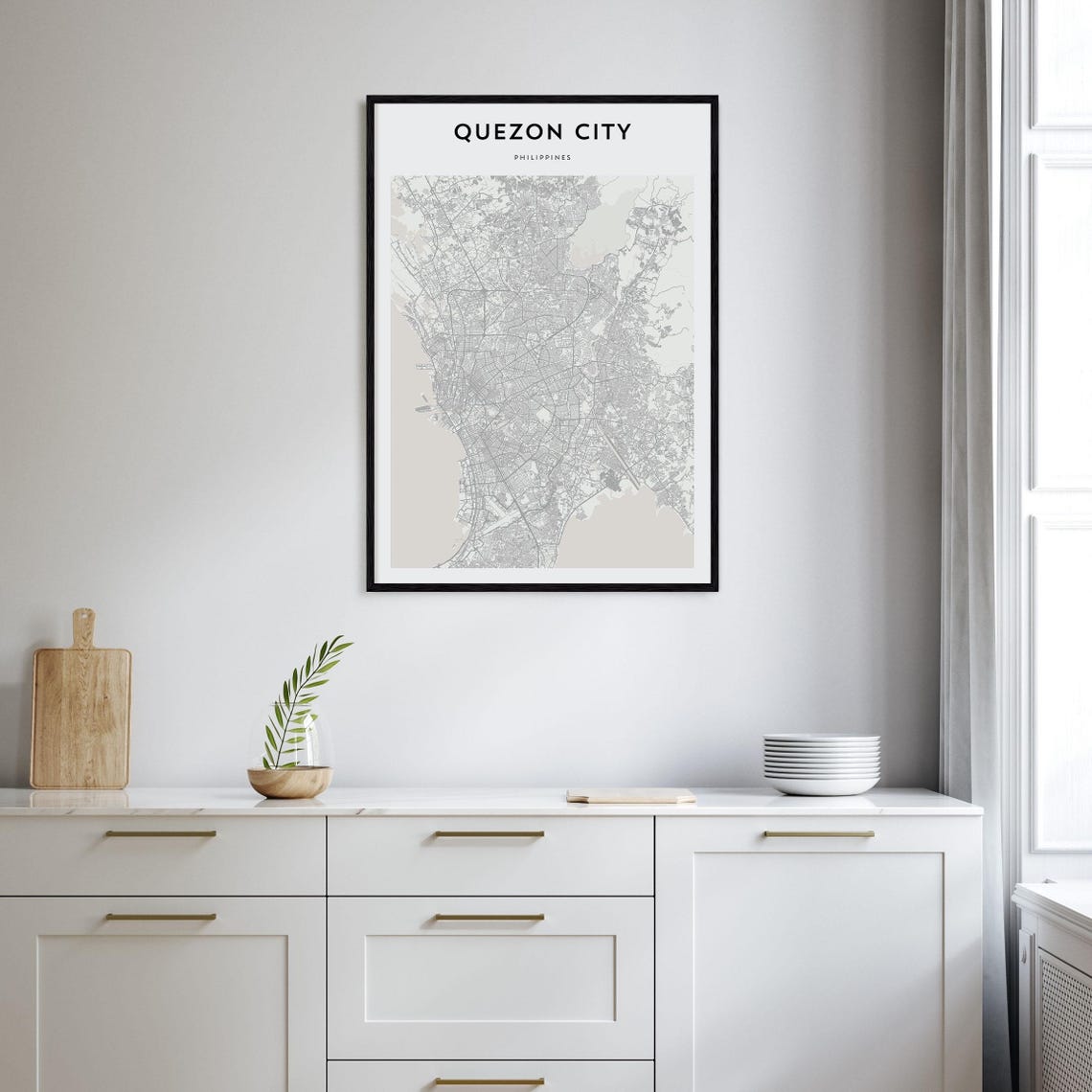 Quezon City Philippines Minimalist Street City Map Decor Art Poster - Image 2