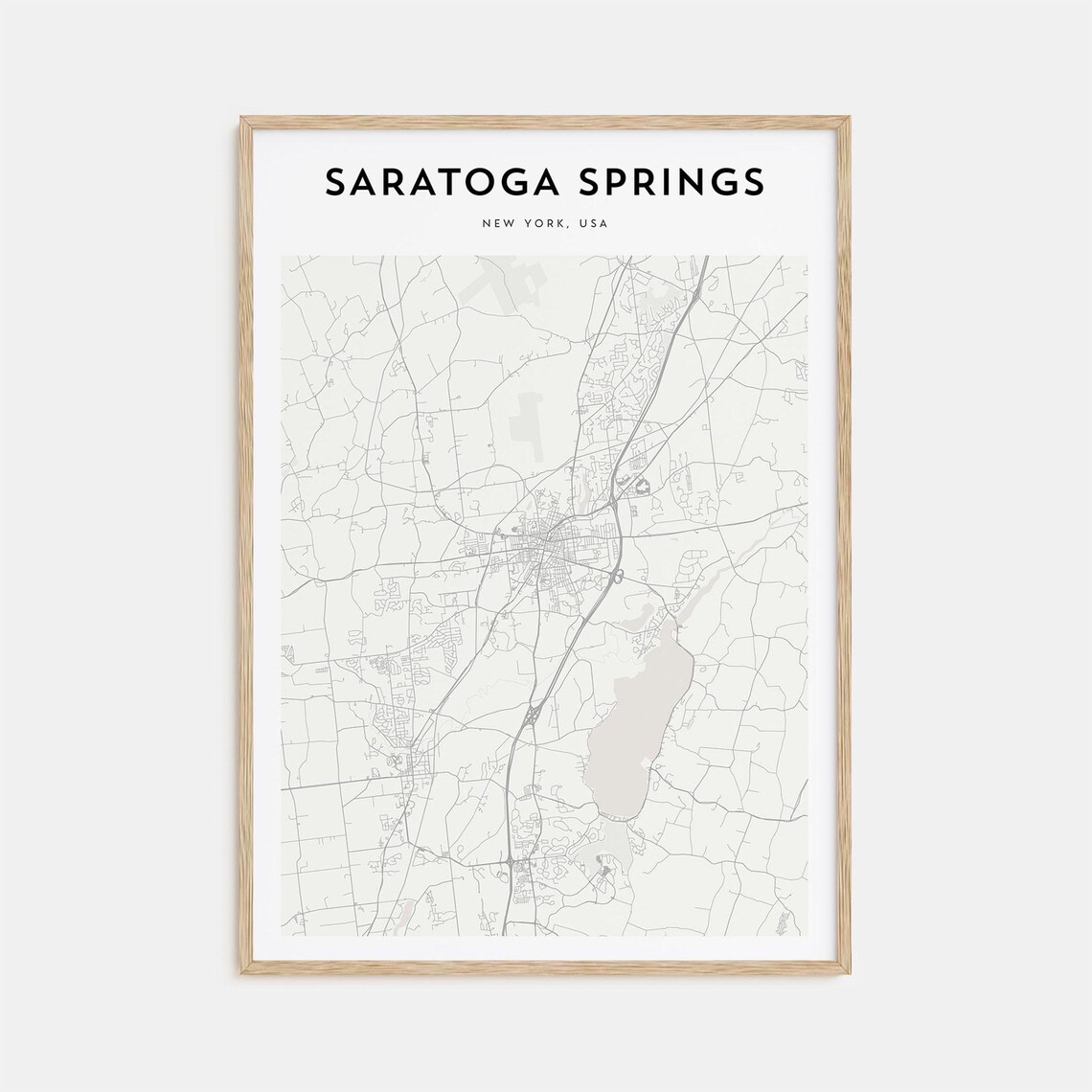 Saratoga Springs Personalized Map Art Print