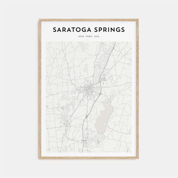 Saratoga Springs Personalized Map Art Print