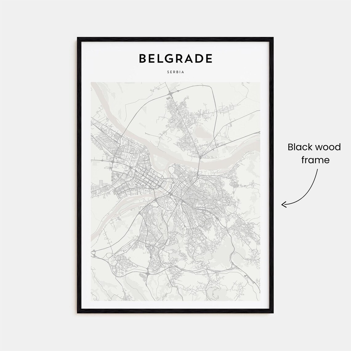 Belgrade Personalized Map Art, Travel Poster - Image 3