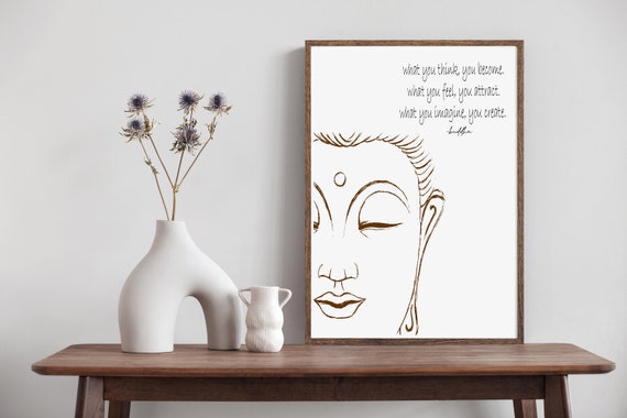 Buddha Wall Art Framed Print Buddha Quote Wall Art Home Decor Bedroom Print Home Print Affirmations Inspirational Hallway Print