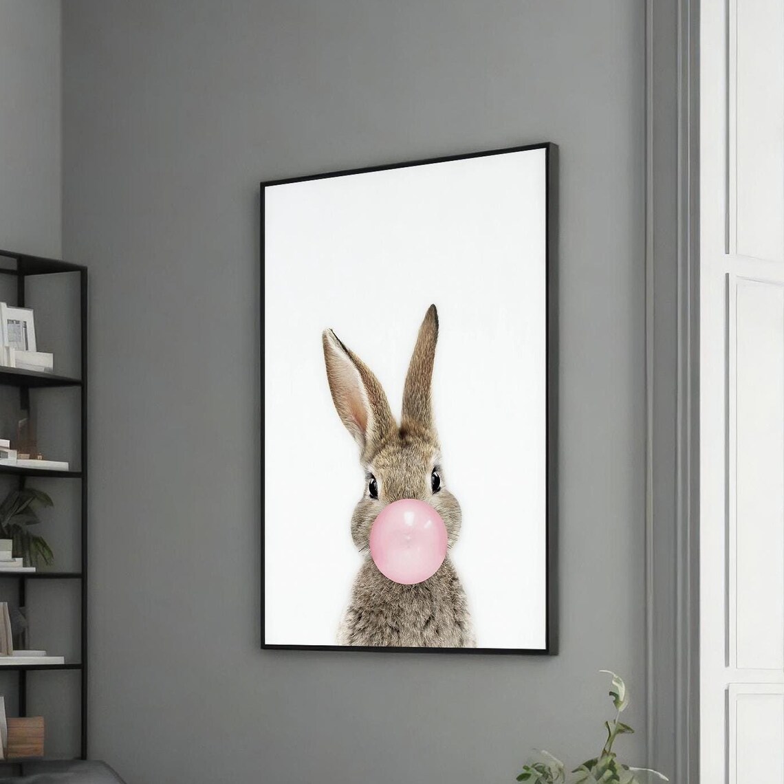 Gummy Rabbit Art Print, Wild Animal Painting