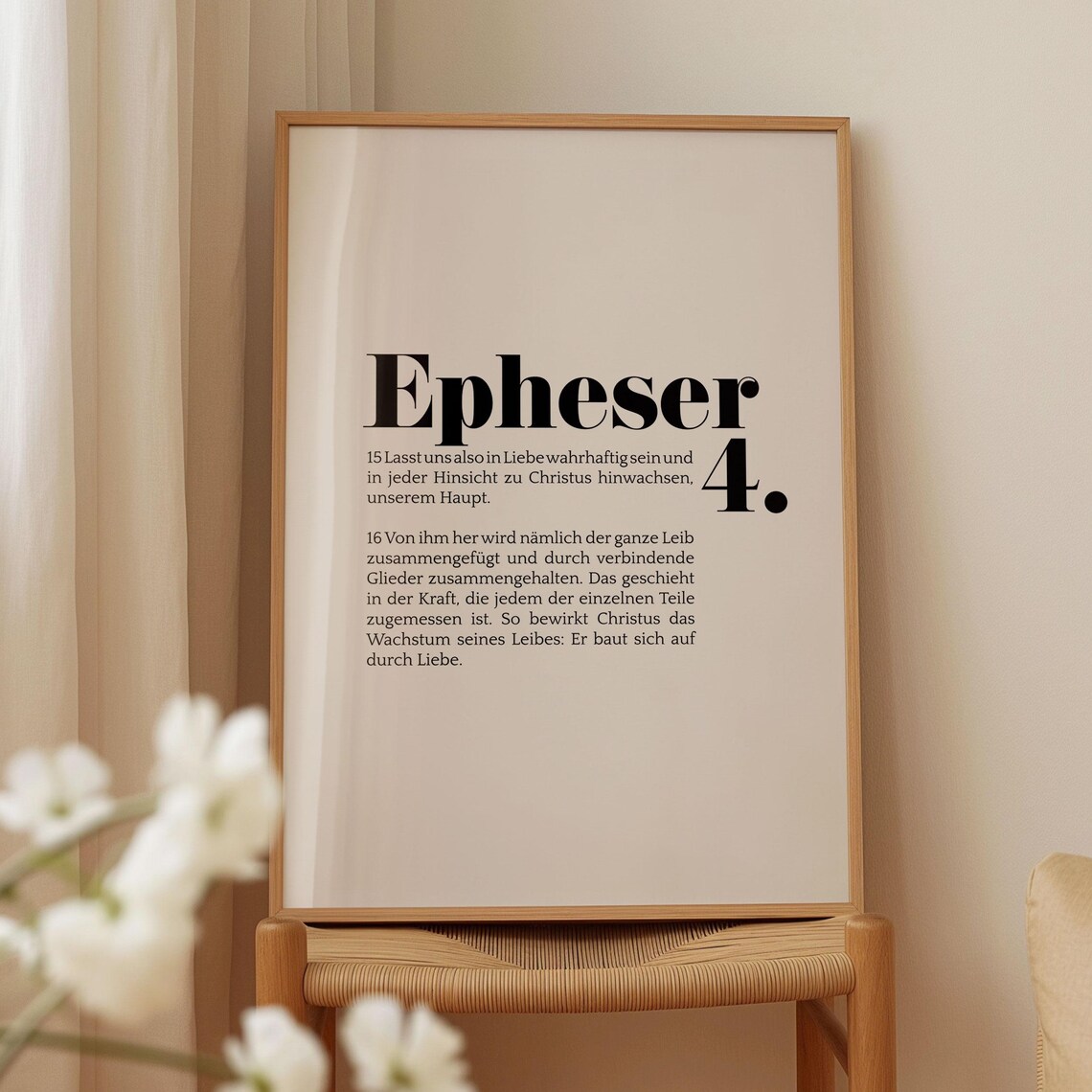 Epheser 4 Lasst Uns In Liebe Wahrhaftig Sein German Bible Verse Wall Poster