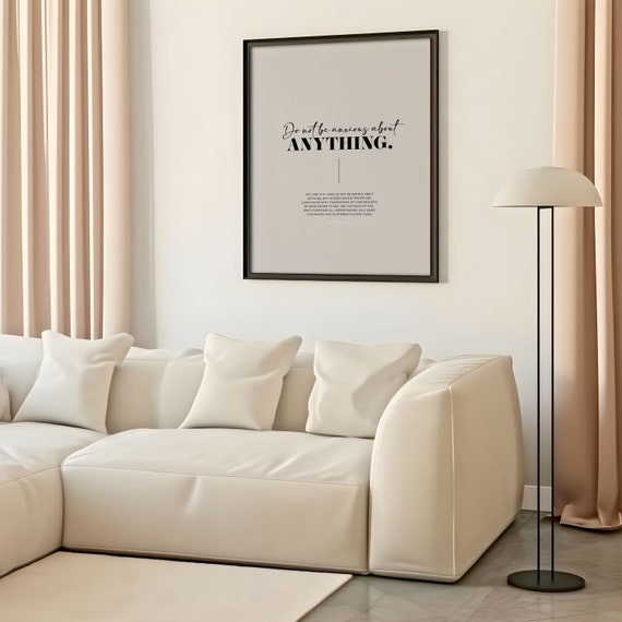 Do Not Be Anxious About Anything Philippians 4 Bible Verse Wall Art Christian Scripture Poster Typography Home Decor