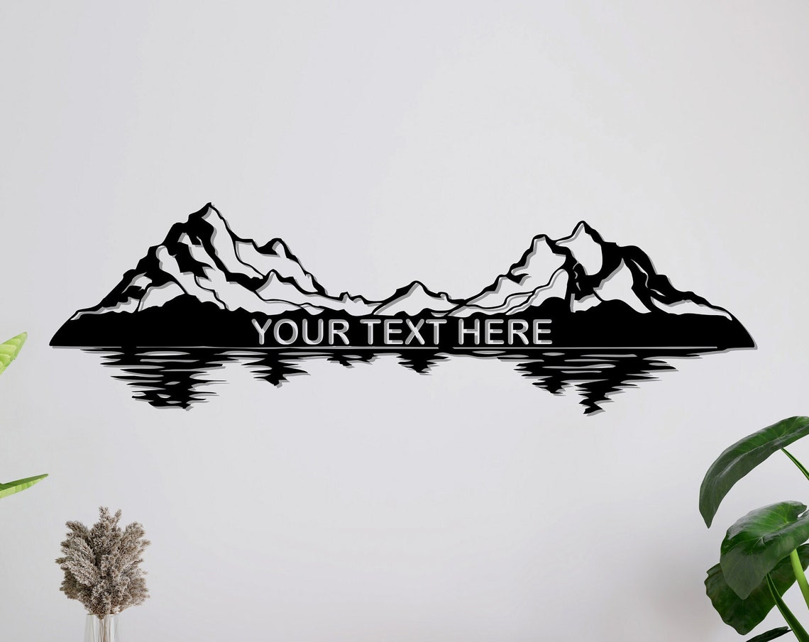 Metal Personalized Mountain Decor Personalized Wall Art Metal Wall Art Home Office Decoration Unique Gift Wall Hangings Metal Art