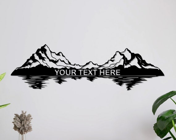Metal Personalized Mountain Decor Personalized Wall Art Metal Wall Art Home Office Decoration Unique Gift Wall Hangings Metal Art