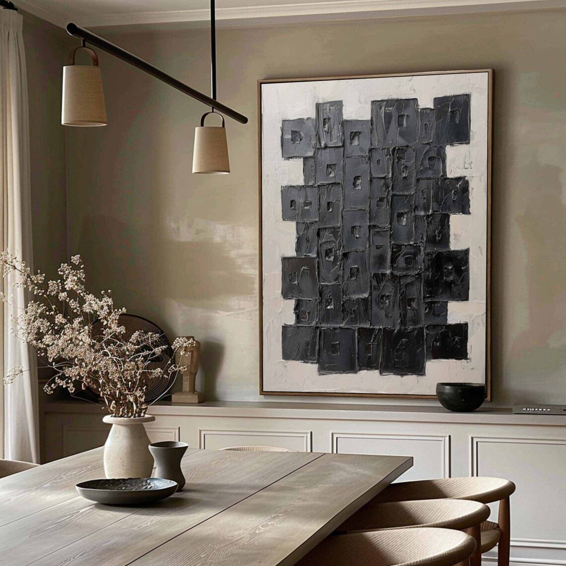 Beige Wabisabi Texture Painting, Minimalist Art Print - Image 3