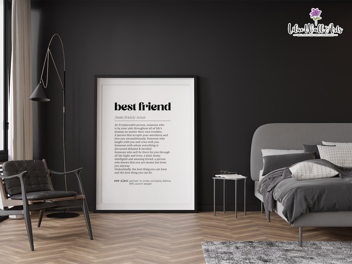 Best Friend Definition Friendship Poster Print - Image 3