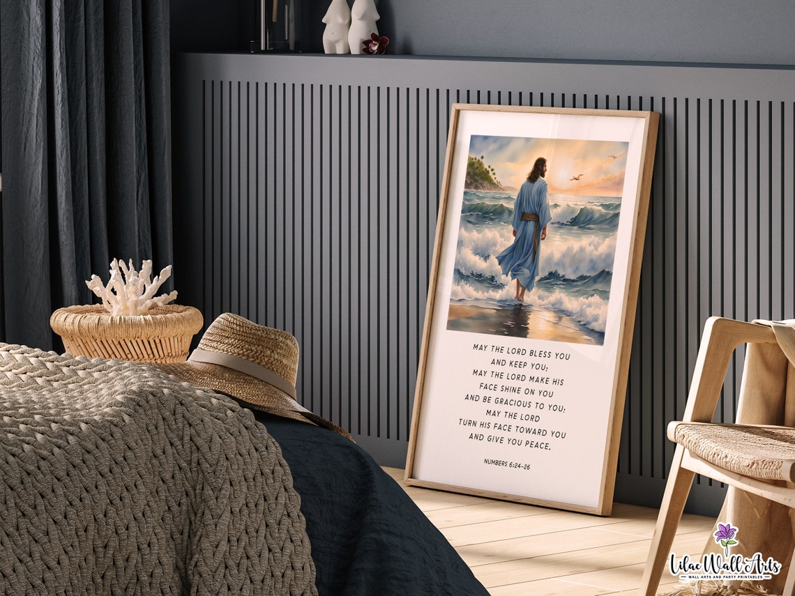 Numbers 6 24 26 May The Lord Boho Bible Verse Sign Numbers Scripture Daily Biblical Art Print Biblical Poster Catholic Bible Quote - Image 5