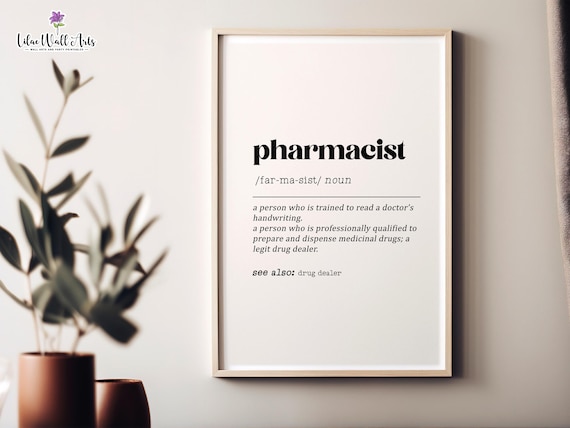 Pharmacist Definition Medical Humor Art Print
