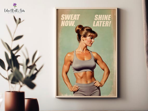 Exercise Motivation Wall Art Exercise Exercise Posters Workout Poster Art For Home Gym Gift For Her Gym Poster Gym Artwork