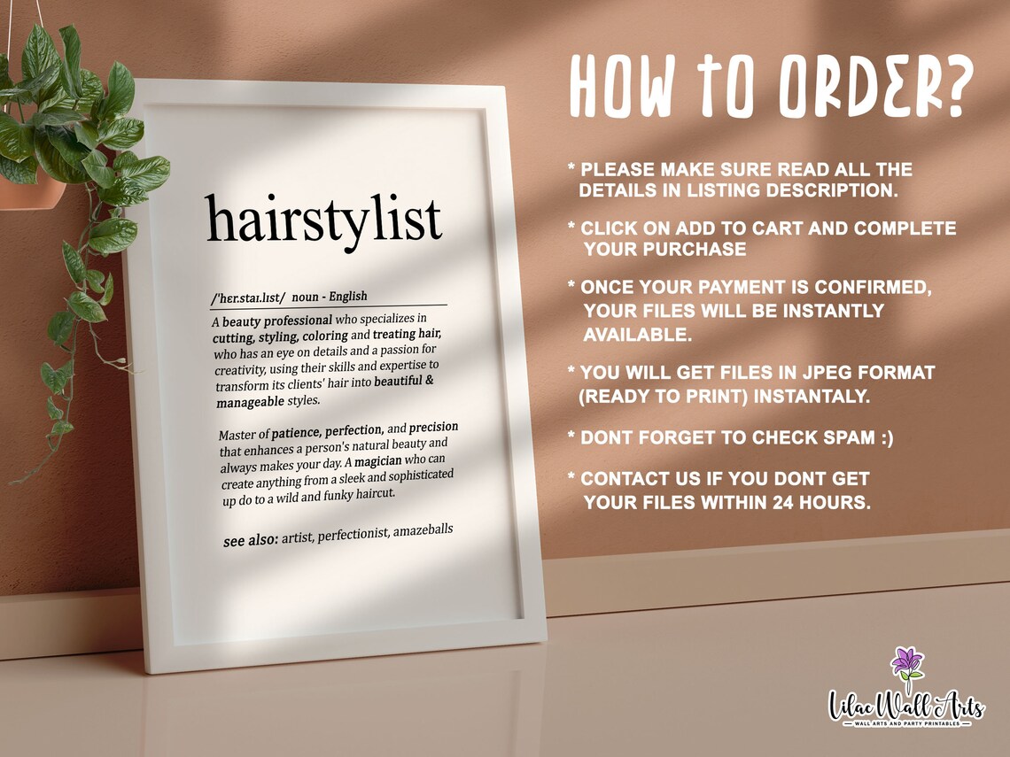 Hairstylist Dictionary Definition Art Stylist Magician Quote Poster - Image 4