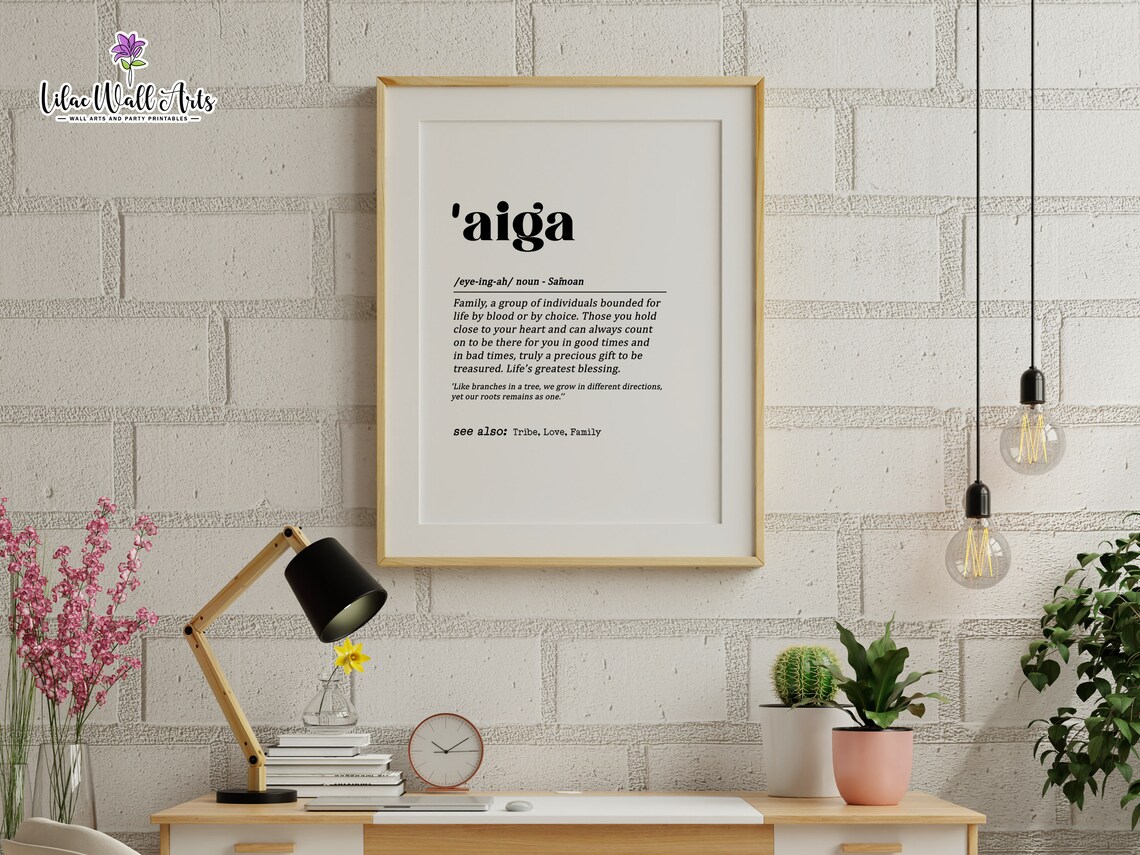 Samoan Aiga Definition Minimalist Family Art Print - Image 6