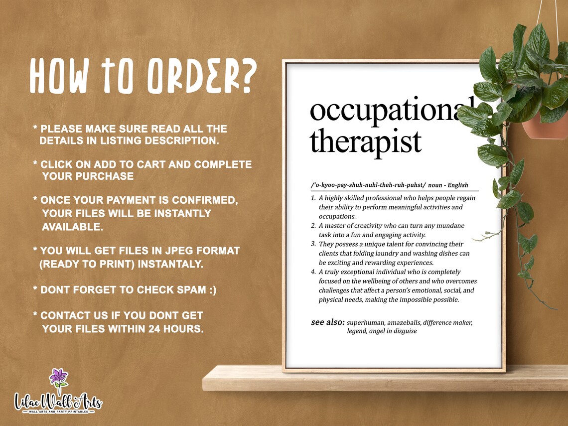 Occupational Therapist Definition Art Print - Image 3