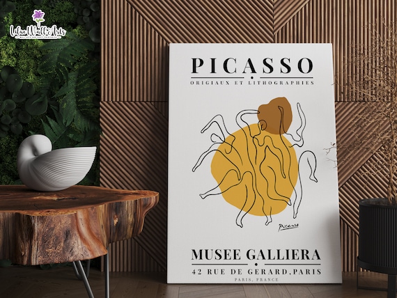 Picasso Dancers Line Art Mustard Museum Exhibition Art Poster