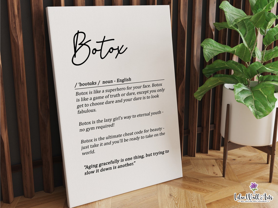 Botox Definition Script Funny Aesthetic Clinic Dictionary Wall Print - Image 6