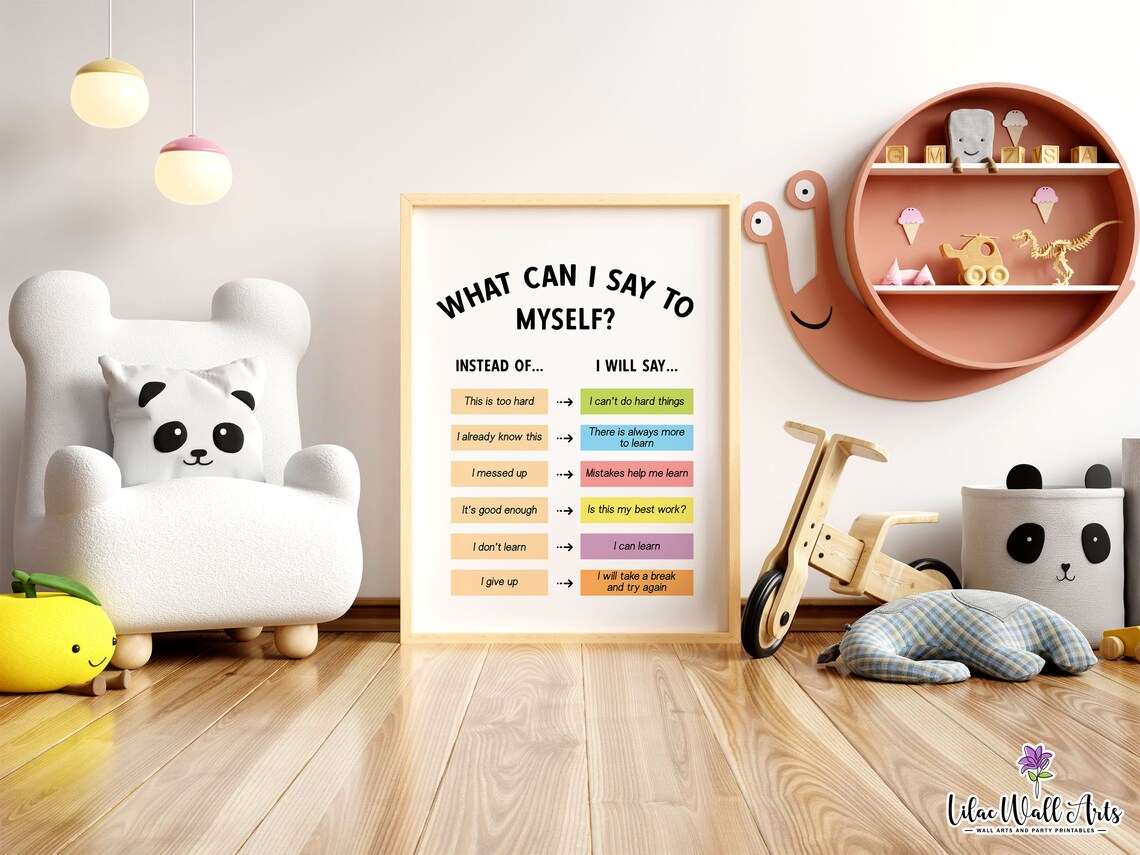 Growth Mindset Positive Self Talk Classroom Dictionary Style Wall Print - Image 4