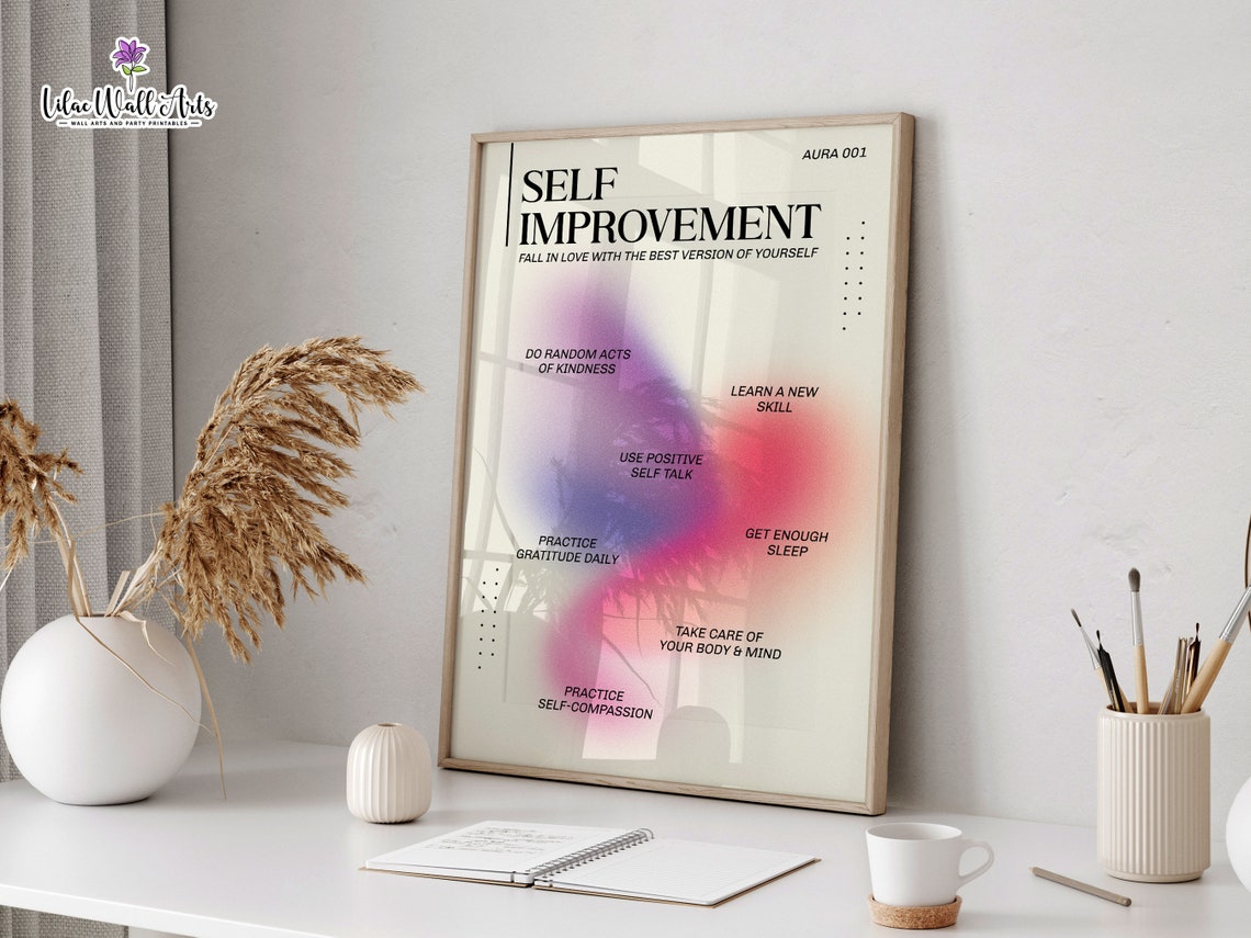 Love Yourself Self Improvement Aura Poster Mental Health Poster Aura Print Spiritual Therapy Poster Self Love Poster Angel Energy Poster - Image 5