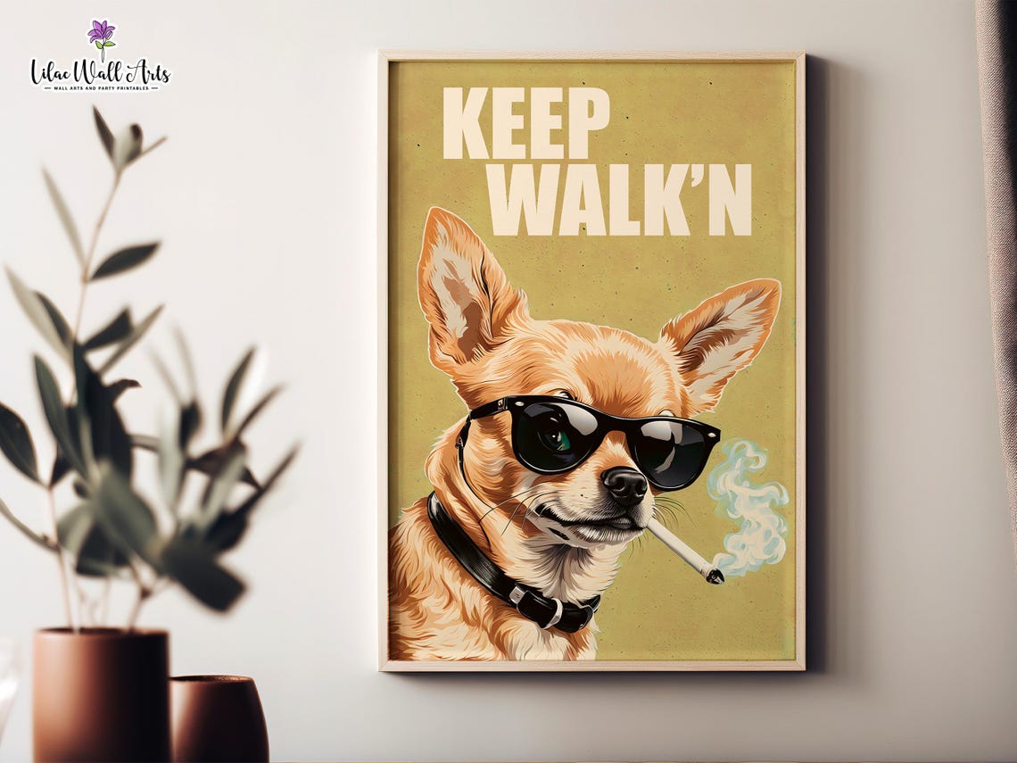 Funny Chihuahua Dog Poster Chihuahua Print Chihuahua Mom Dog Breed Poster Funny Dog Print Chihuahua Wall Art Dog Decor For Office
