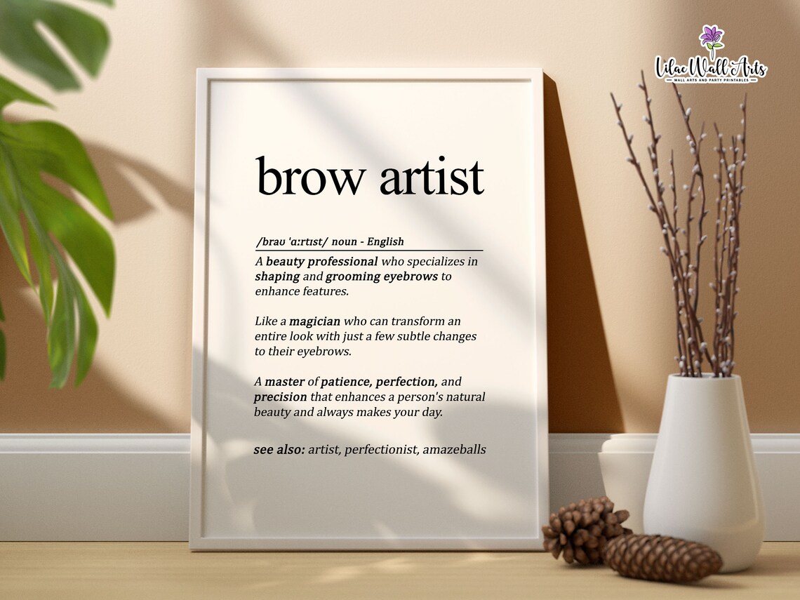 Brow Artist Beauty Salon Decor Art Print