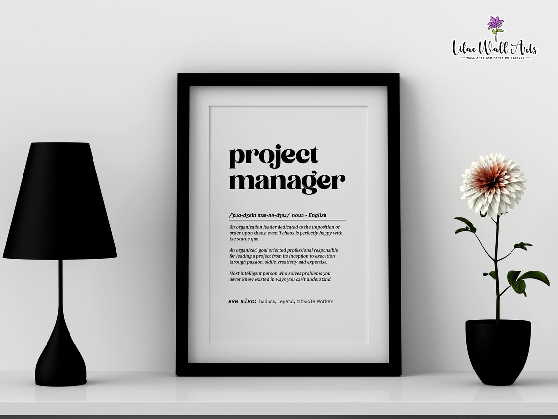 Project Manager Definition Office Art Print - Image 4