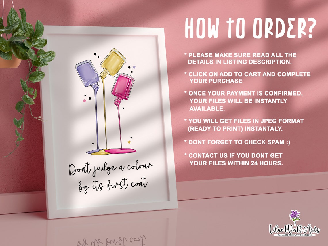Do Not Judge a Colour by Its First Coat Nail Salon Funny Poster - Image 3