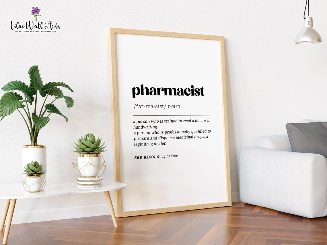 Pharmacist Definition Medical Humor Art Print - Image 3