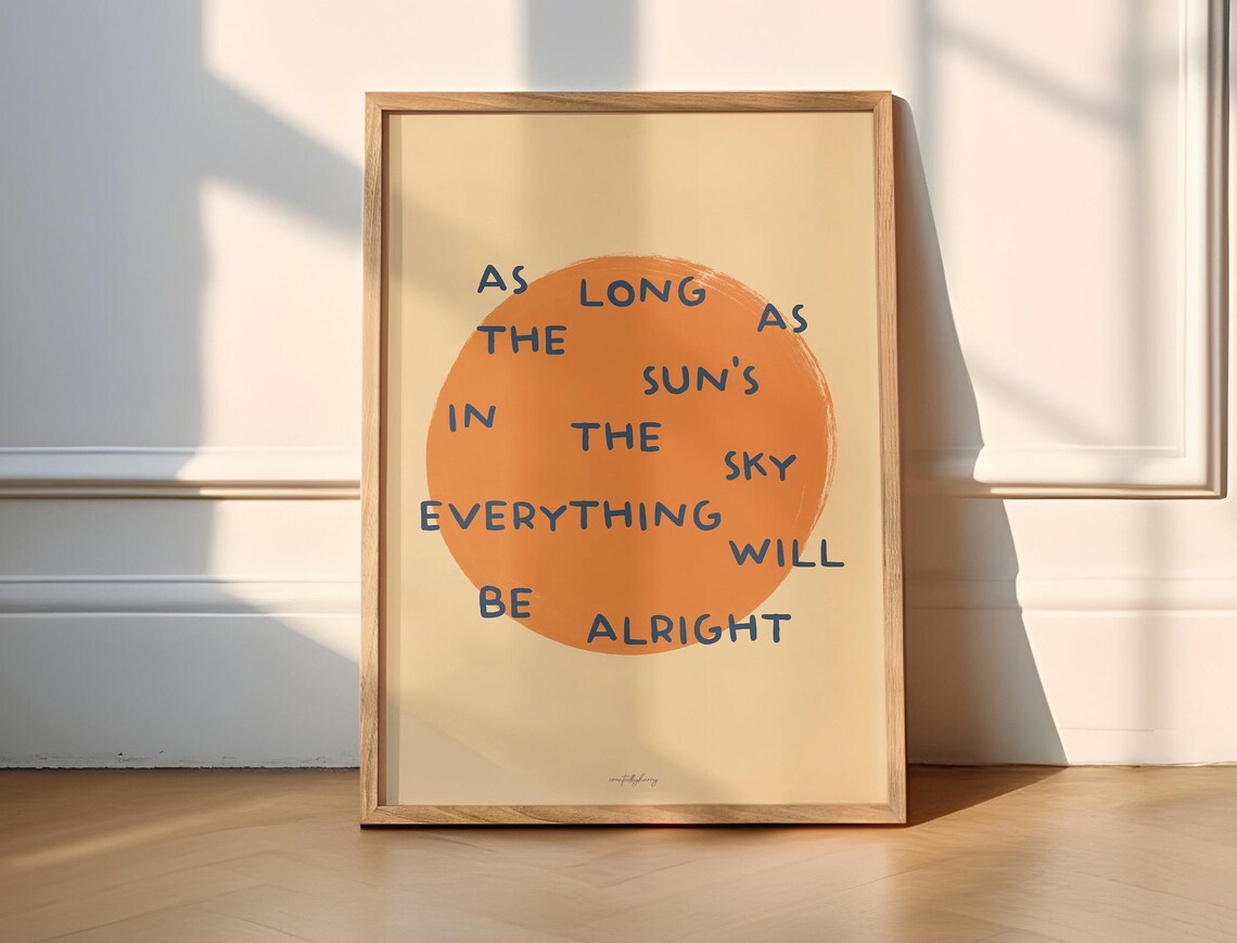 Dopamine Decor Sun Sky Art Print, Wall Art