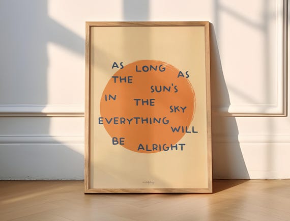 Dopamine Decor Sun Sky Art Print, Wall Art