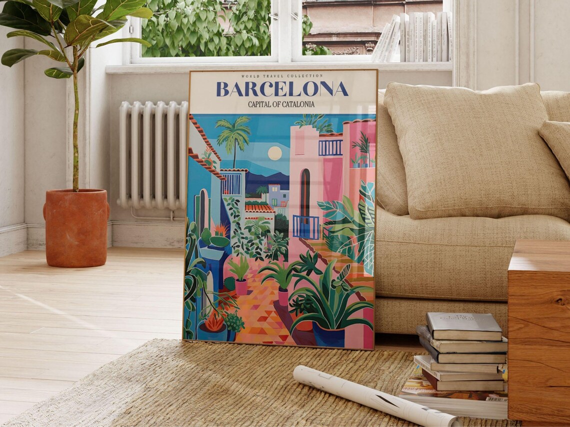 Barcelona Travel Poster, Spain City Poster - Image 2
