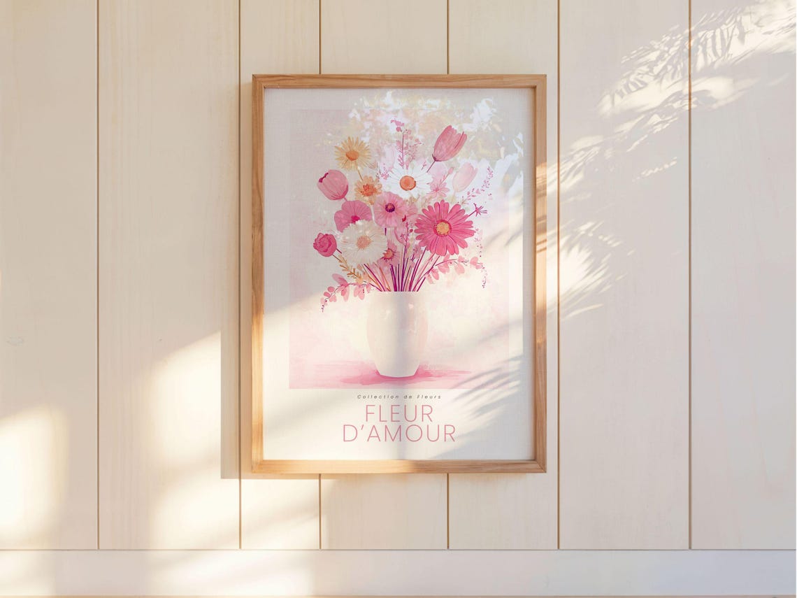 Pink Floral Prints Colorful Wall Art Trendy Floral Print Matisse Flowermarket Trendy Wall Art Wildflowers Print Botanical Wall Print - Image 2