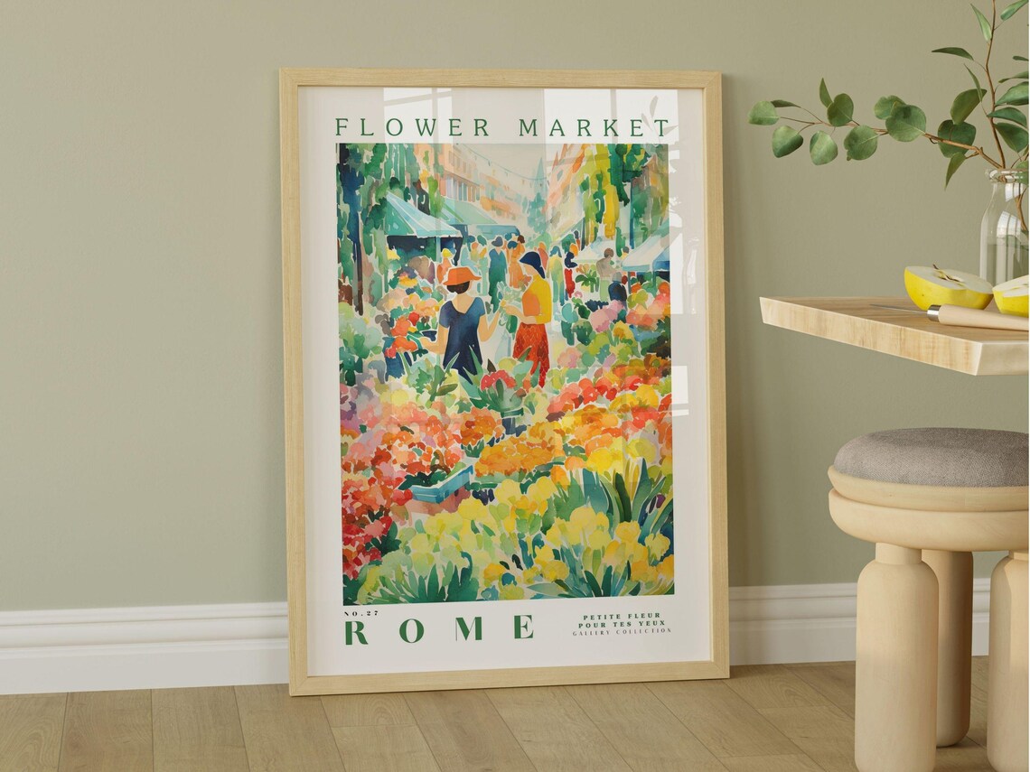 Flower Market Poster, Botanical Floral Art - Image 2
