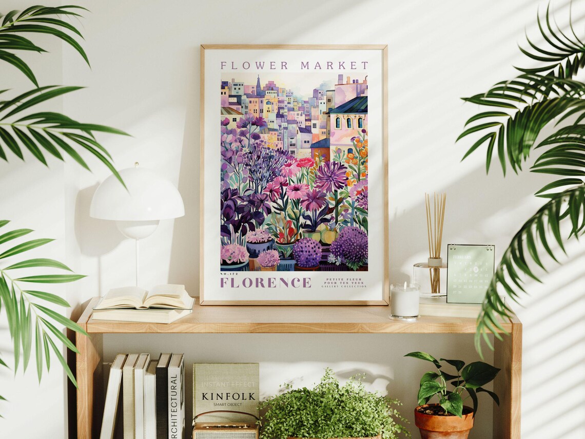 Flower Market Poster, Florence Travel Poster - Image 2