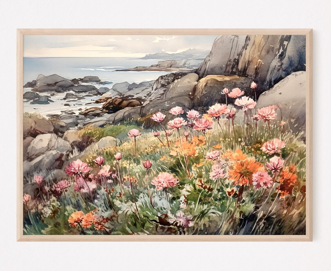 Isle Of Skye Watercolor Coastal Landscape Art Print