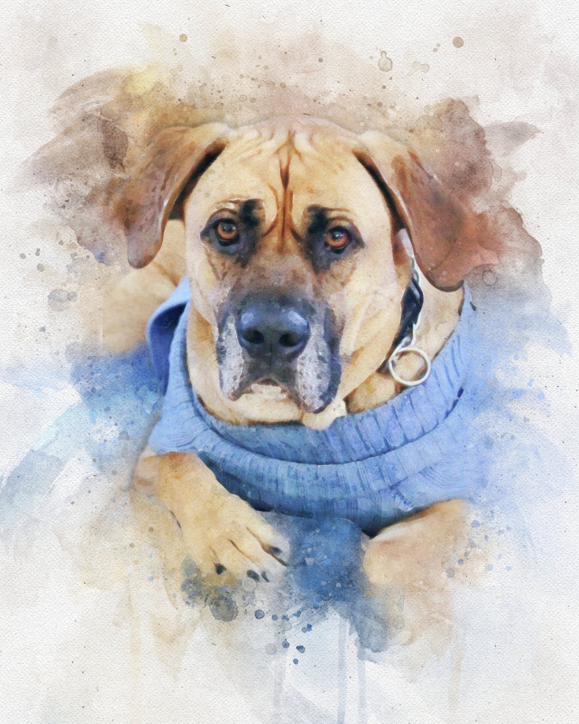 Personalized Watercolor Dog Portrait Art Print - Image 3