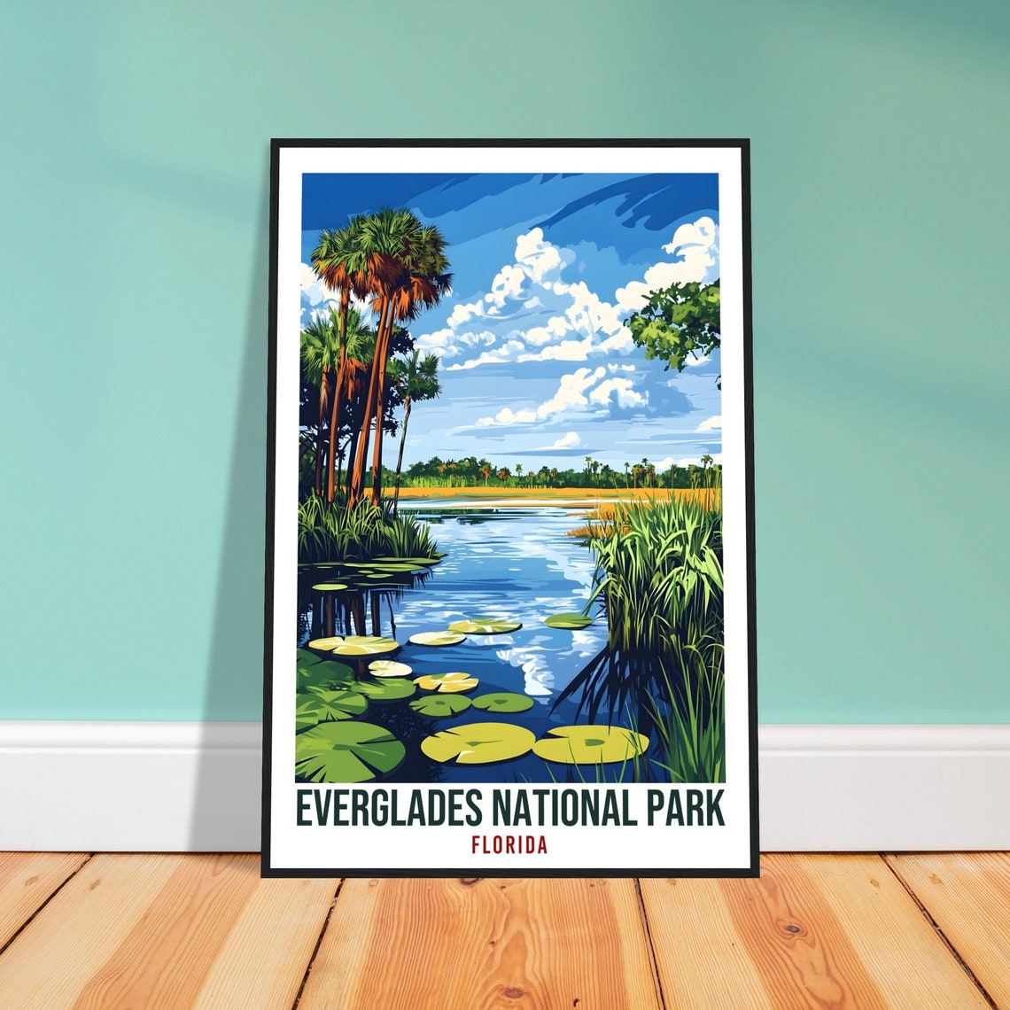 Everglades National Park Florida Usa Travel Print Wall Art Wall Hanging Home Dcor Everglades Gift Travel Art Usa Artwork Travel Poster