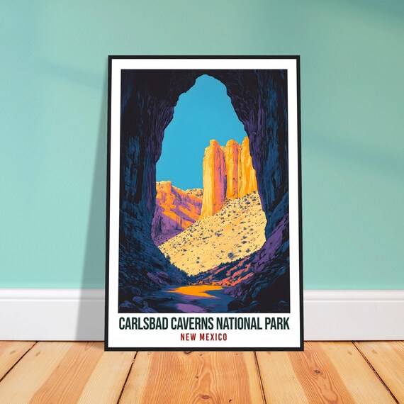 Carlsbad Caverns National Park New Mexico Cave Arch Travel Poster