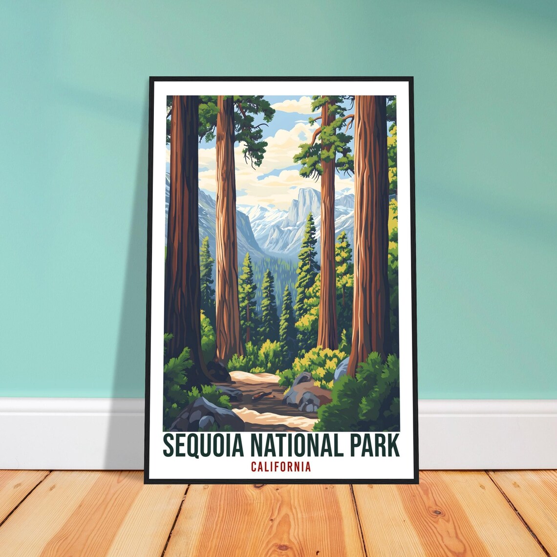 Sequoia National Park California Usa Travel Print Wall Art Wall Hanging Home Dcor Sequoia Park Gift Travel Art Usa Artwork Travel Poster