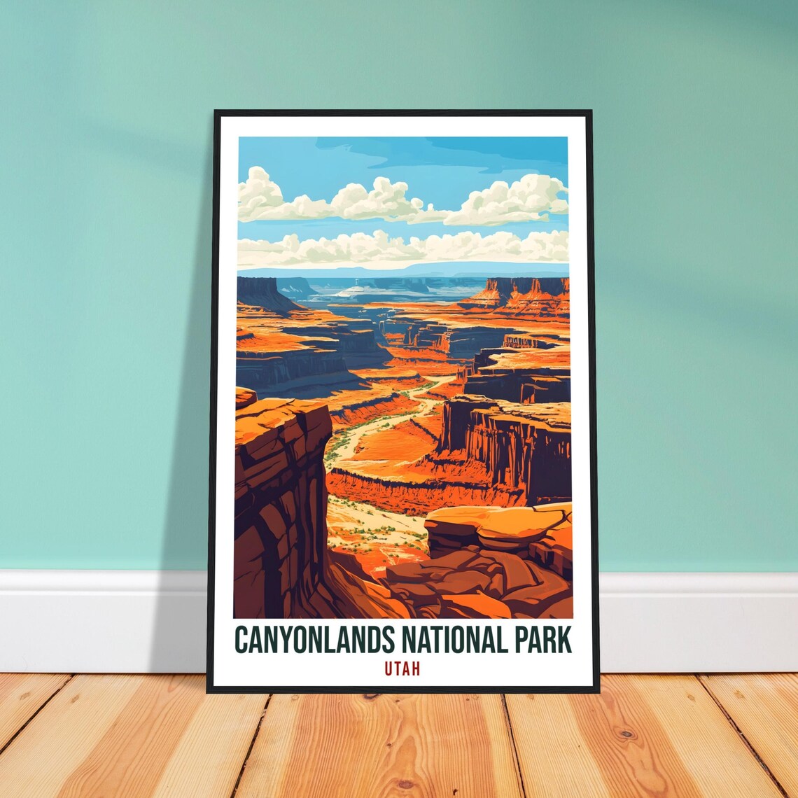 Canyonlands National Park Utah Canyon Vista Vintage Travel Poster