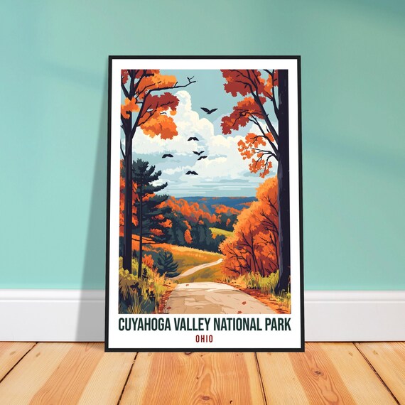 Cuyahoga Valley National Park Ohio Autumn Trail Birds Poster