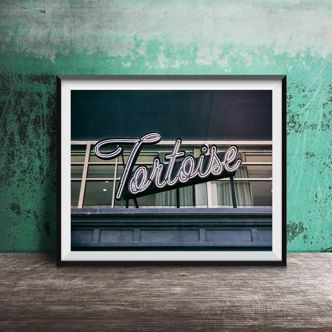 Tortoise Supper Club Neon Script Sign Chicago Restaurant Poster